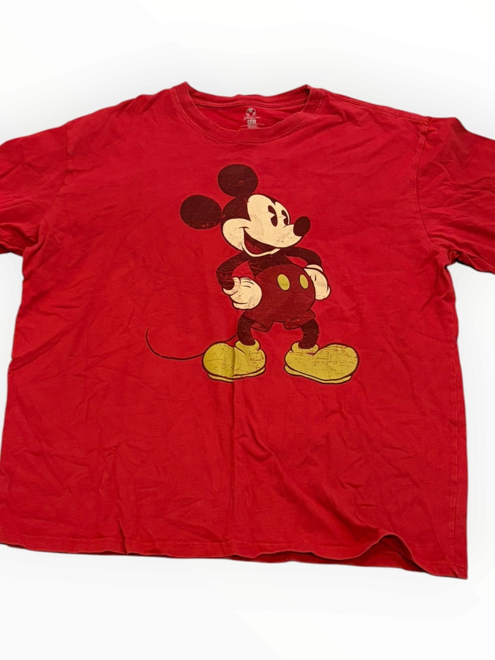 Disney Parks Mickey Mouse T-Shirt Men’s XXL Red Distressed Graphic